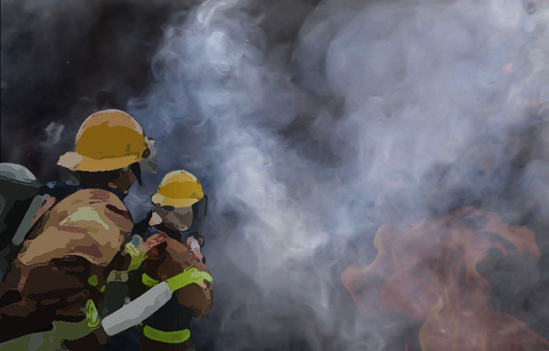 한밤중 찜질방 건물 불…이용객 90여명 대피 소동