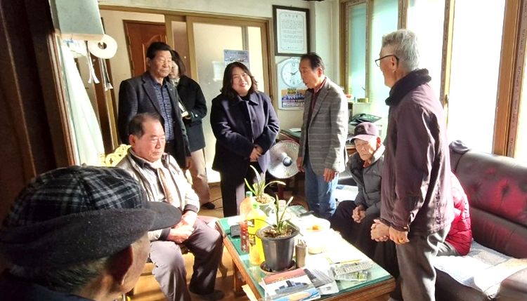 나주시 강미숙 왕곡면장, 새해맞이 경로당 순회 방문