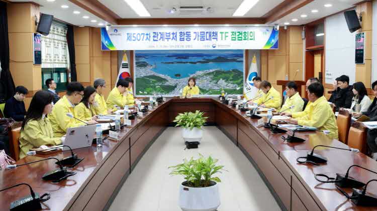 완도군, 노화 넙도 가뭄 대책 회의·현장 점검 실시