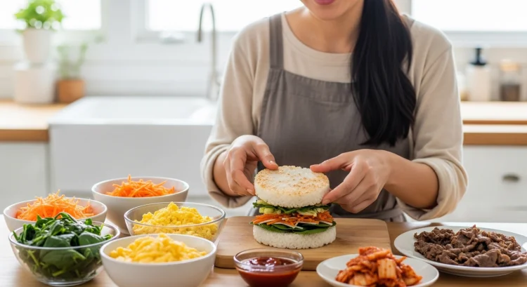 명절 남은 음식 활용 나물과 전으로 불없이 밥버거 만드는 꿀팁