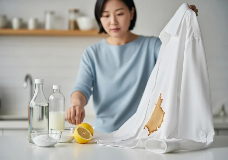 커피 얼룩 지우는법, 흰옷 살리는 방법